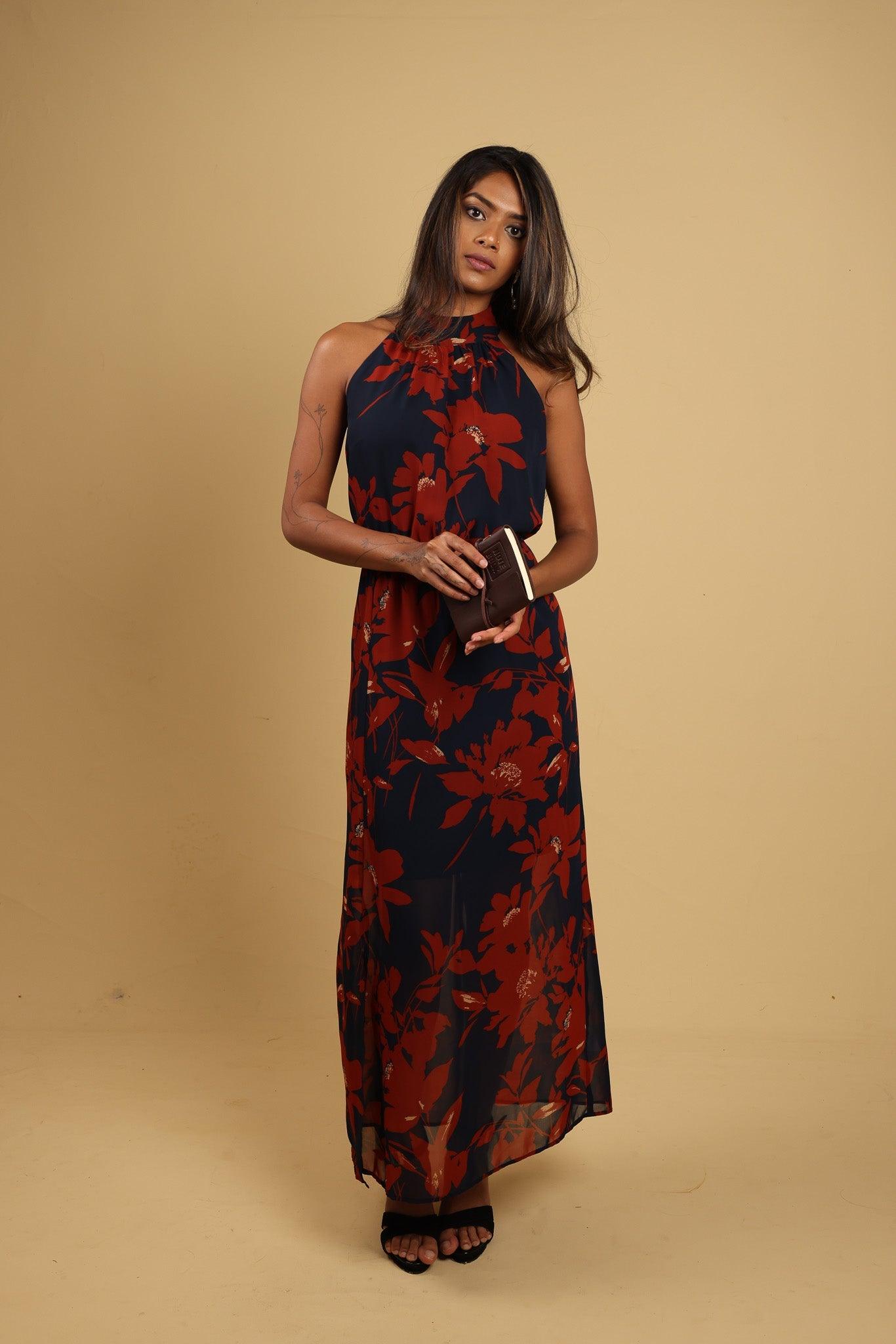 Evelyn halter neck Dress – Avirate Sri Lanka - Main Image