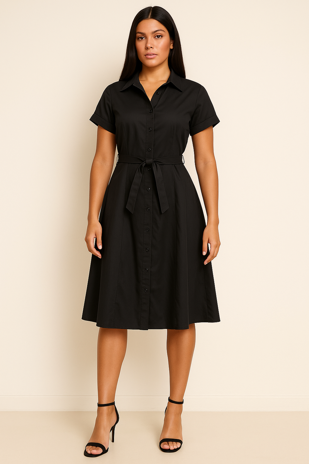 Classic Black Shirt Dress – Avirate Sri Lanka