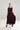 Elegant Wine Pleated Maxi Dress