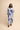 Blue Floral Wide-Leg Pants