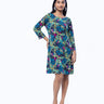 Floral Cotton Midi Dress- Blue - Avirate Sri Lanka