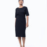Formal Work Wear Midi Dress Black - Avirate Sri Lanka