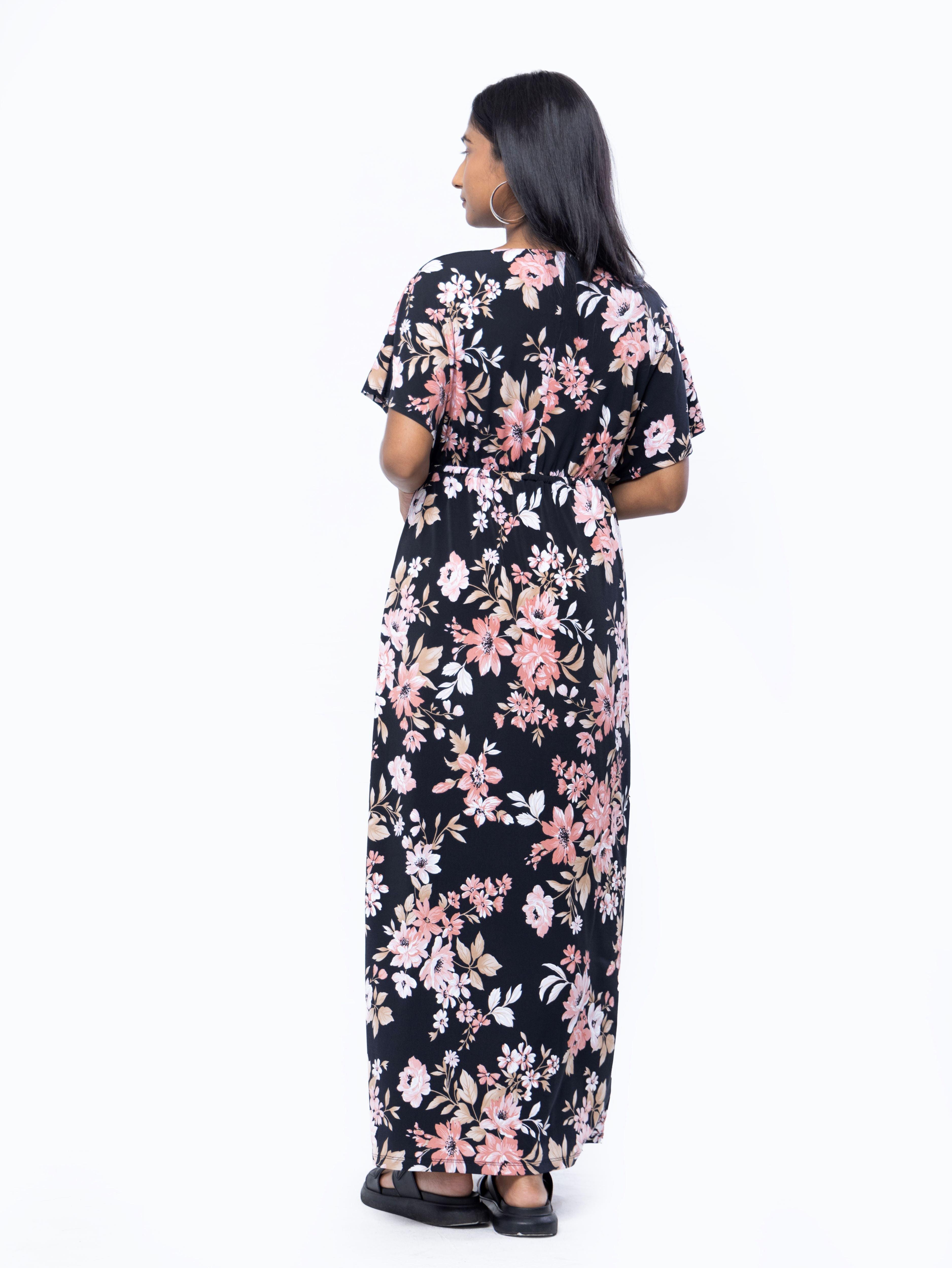 Printed Floral Maxi Dress - Avirate Sri Lanka