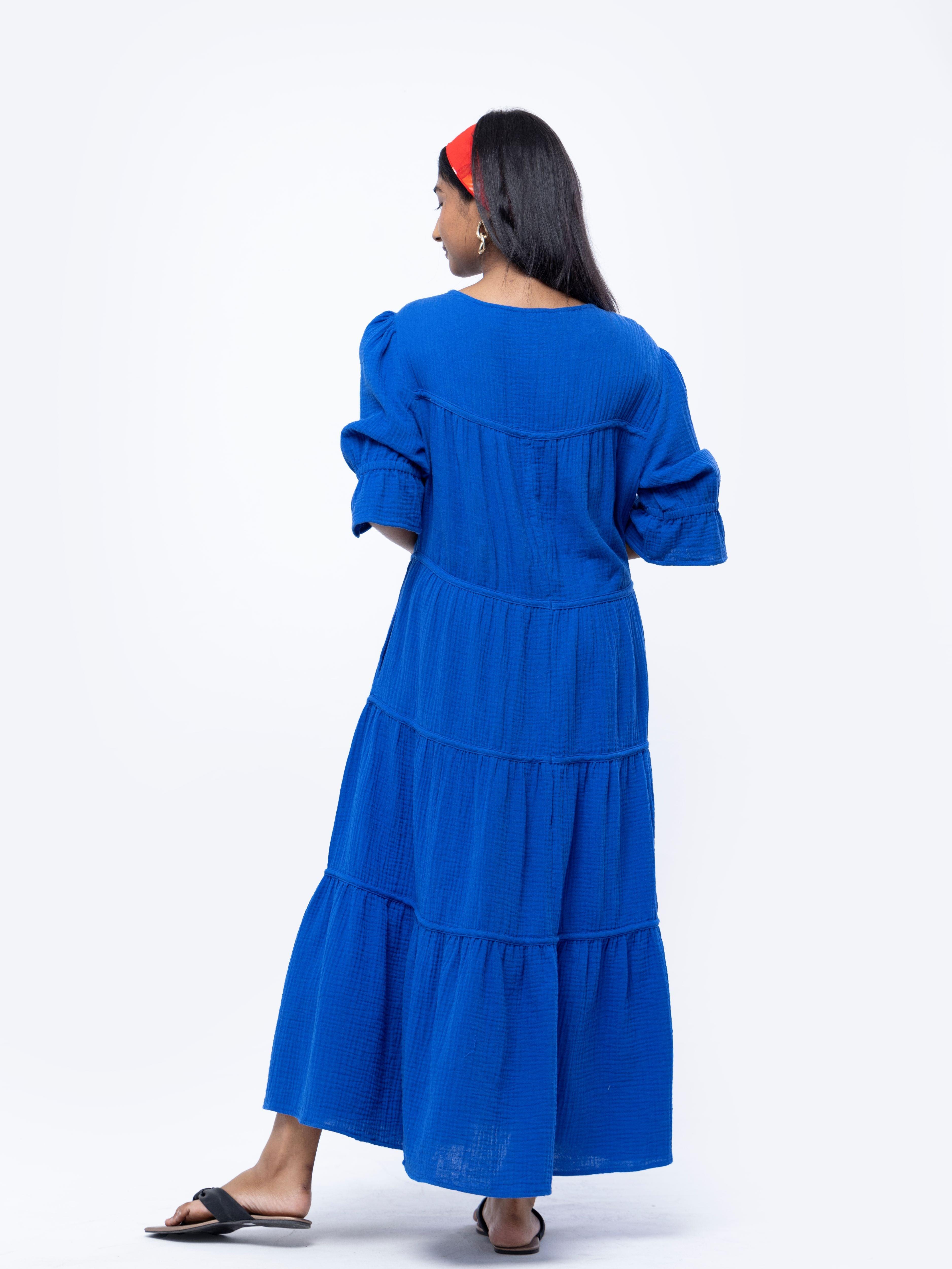 Flowy Cotton Dress Maxi