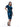 Floral Puffed Sleeve Midi Dress Blue - Avirate Sri Lanka