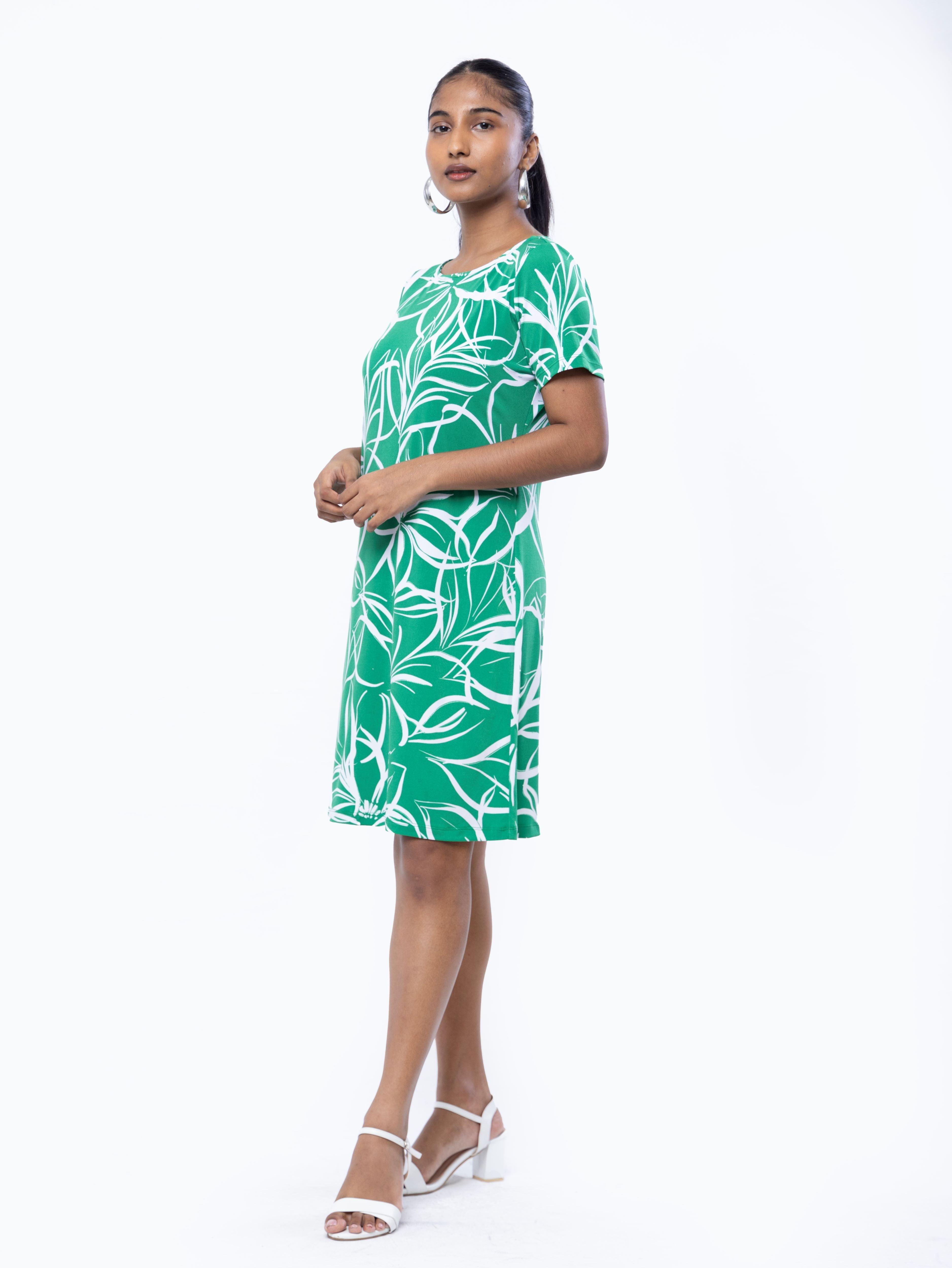 Printed Jersey Dress - Mini - Avirate Sri Lanka
