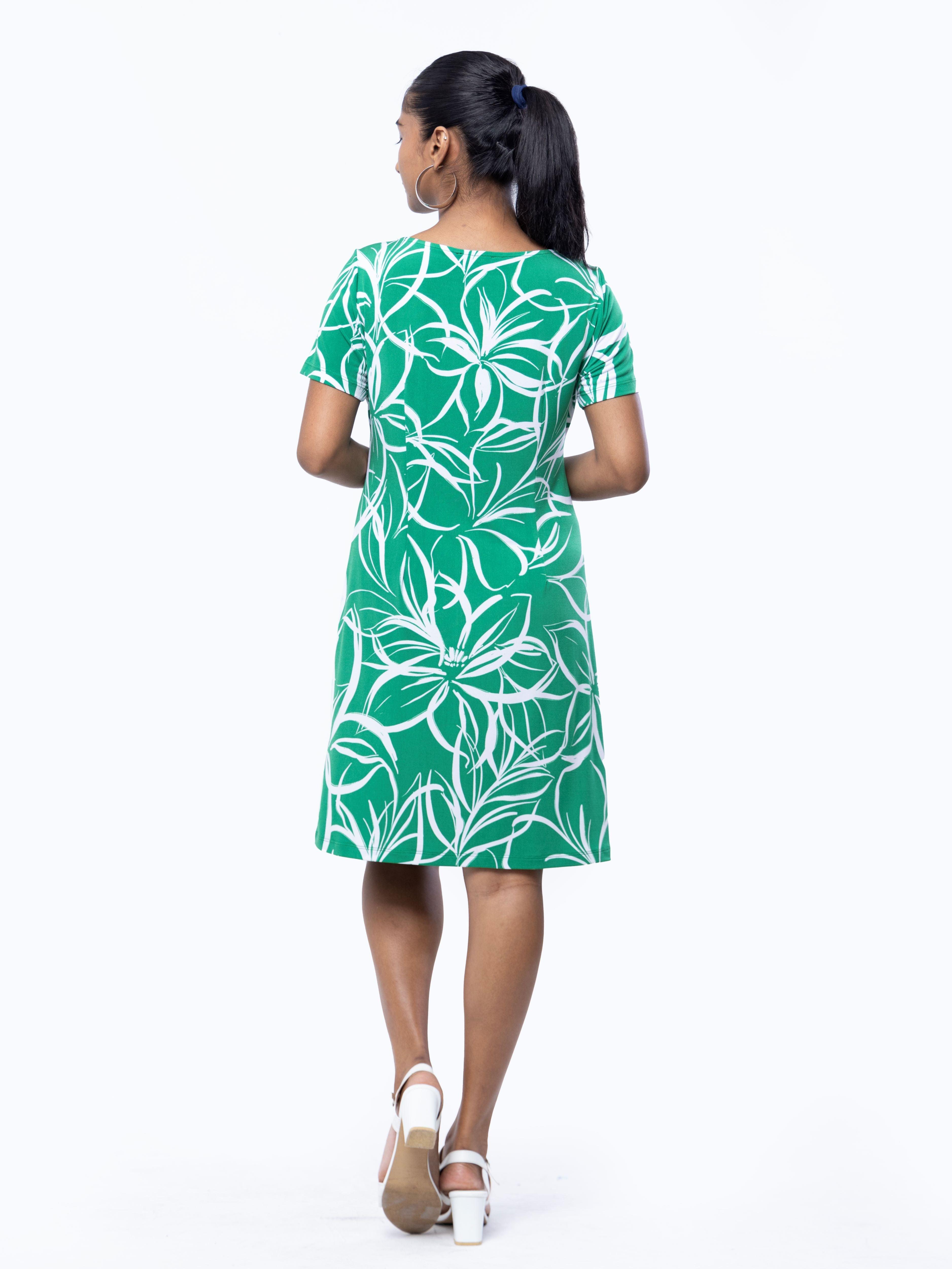 Printed Jersey Dress - Mini