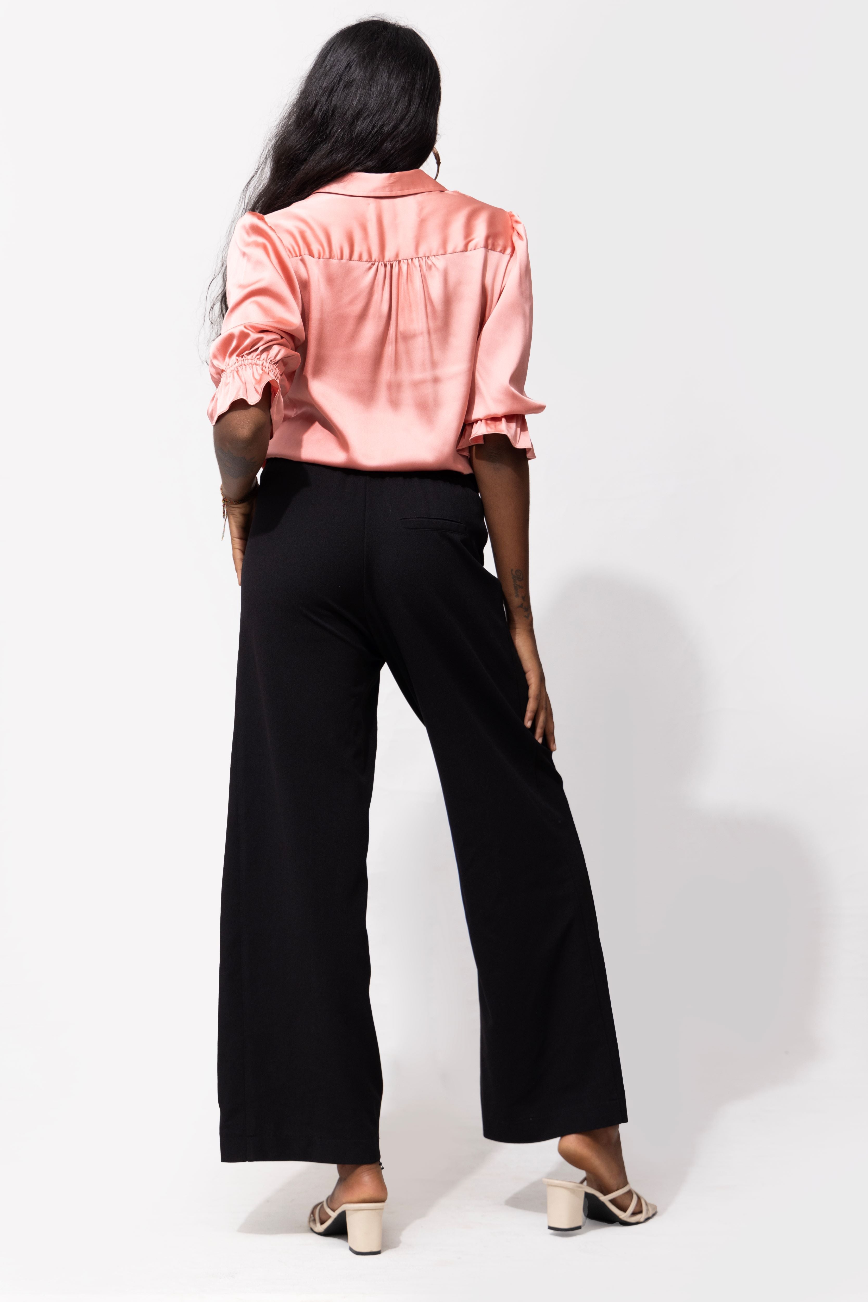 Penelope Satin Shirt - Pink
