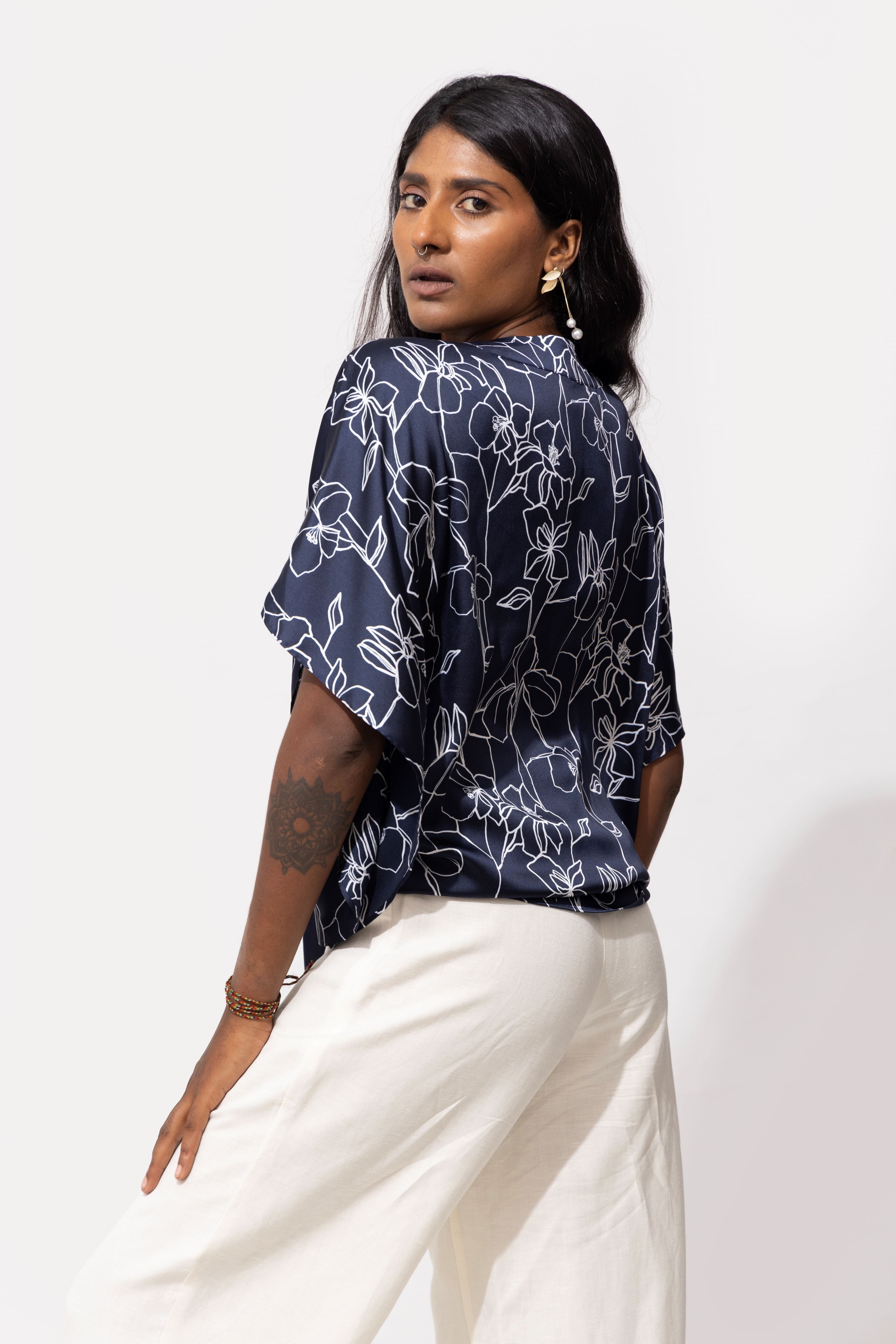 Floral Tie front Shirt – Avirate Sri Lanka