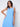 High - Low beaded dress - light blue