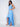 High - Low beaded dress - light blue