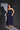 Navy Serenity Shirred Maxi Dress