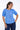 Blue Broderie Puff Sleeve Top