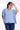 Light Blue Flutter Sleeve Blouse