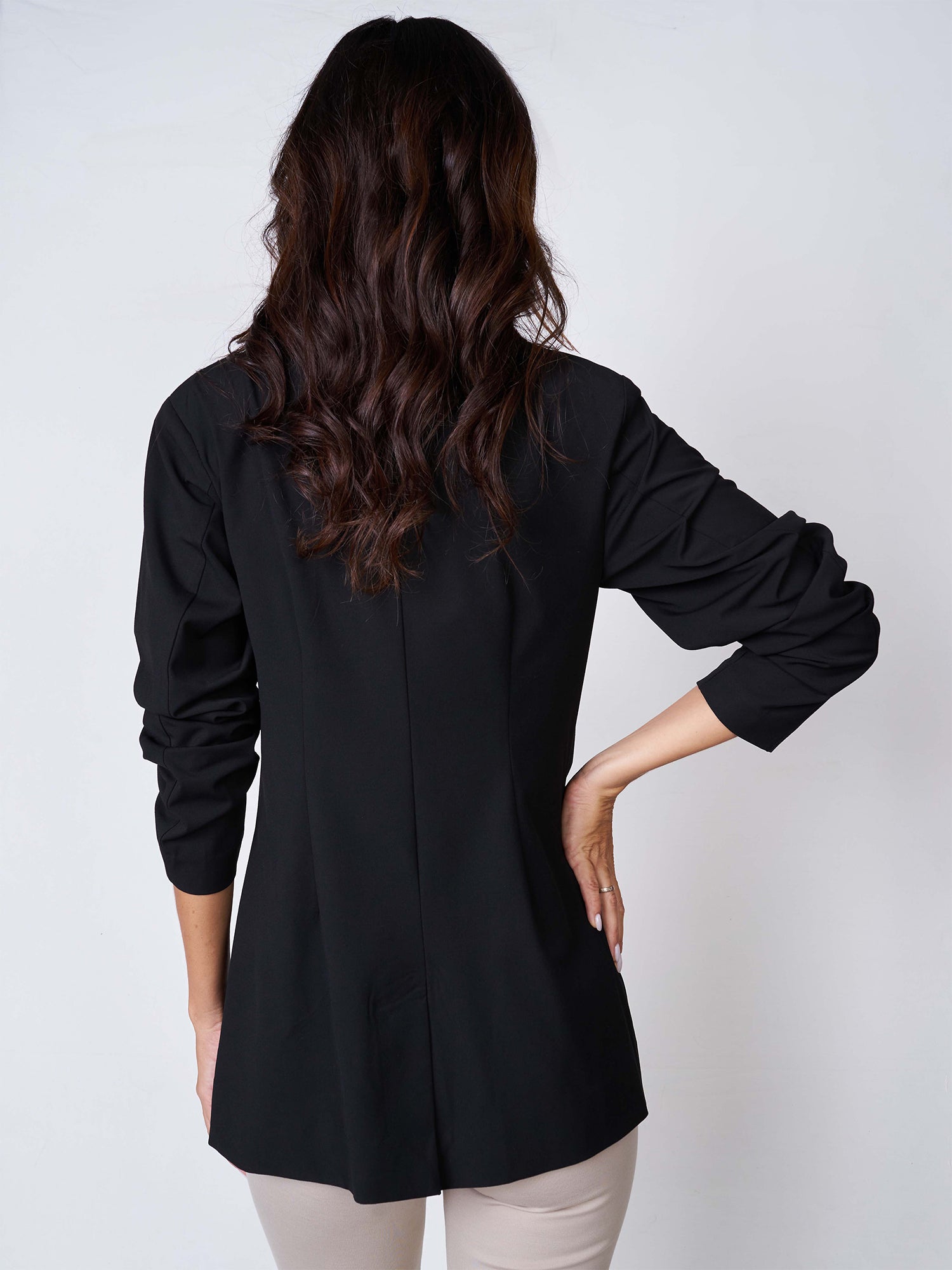 Tie waist blazer - Black