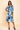 Azure Bloom Wrap Midi Dress