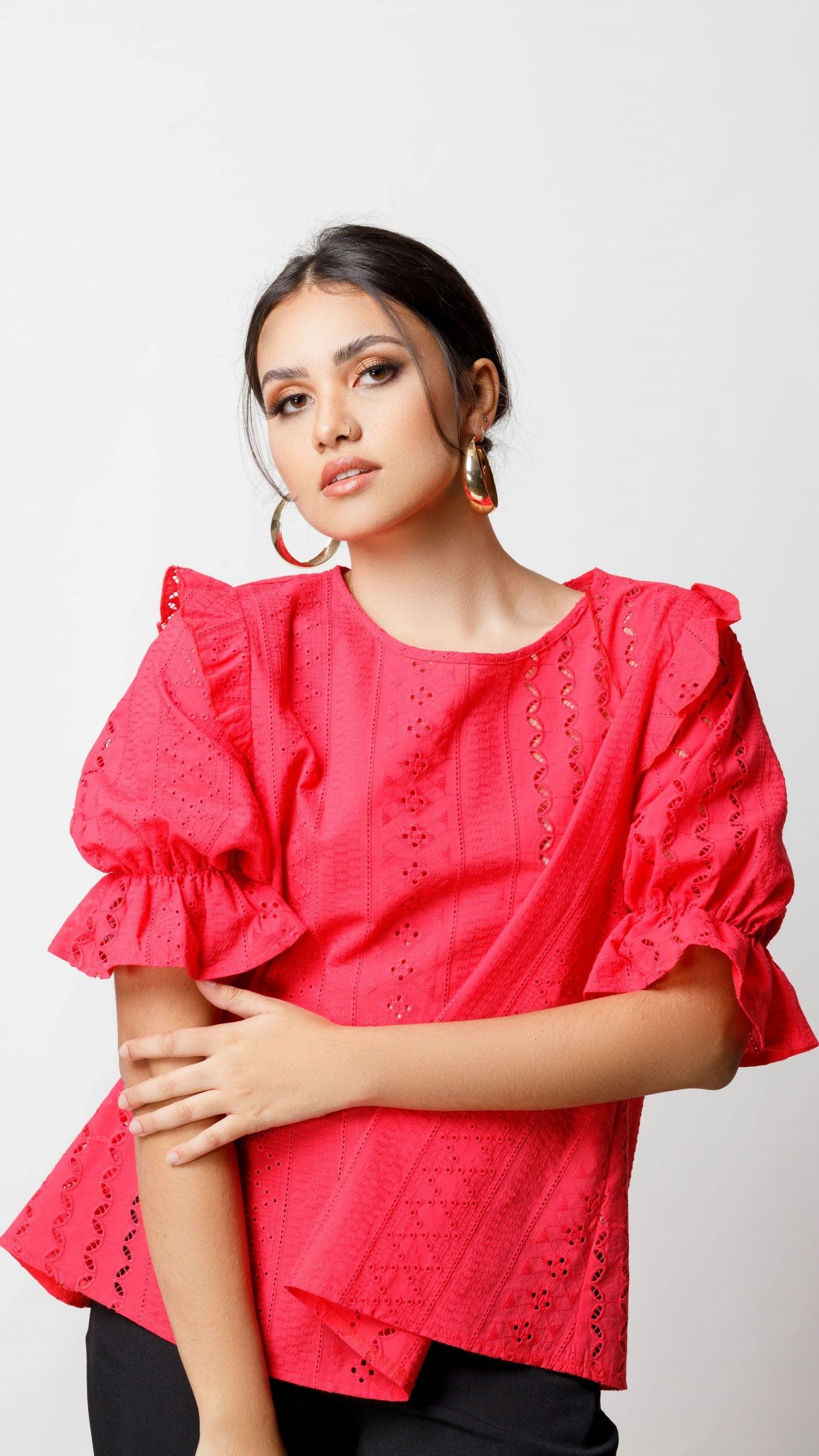 Red lady top