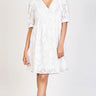 white oversized floral casual dress - Avirate Sri Lanka