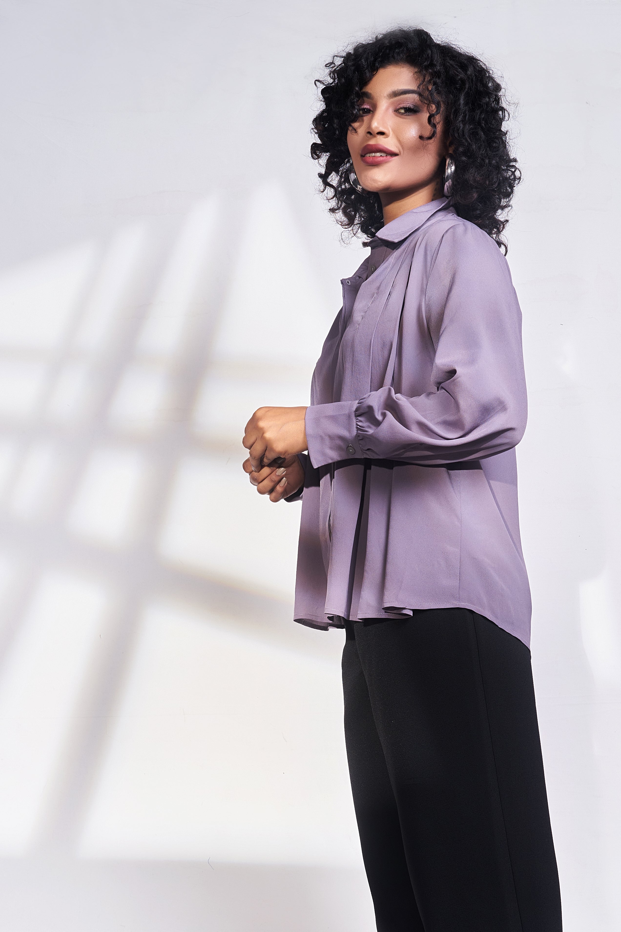 Lavender Shirt | Long sleeve | Office shirts – Avirate Sri Lanka