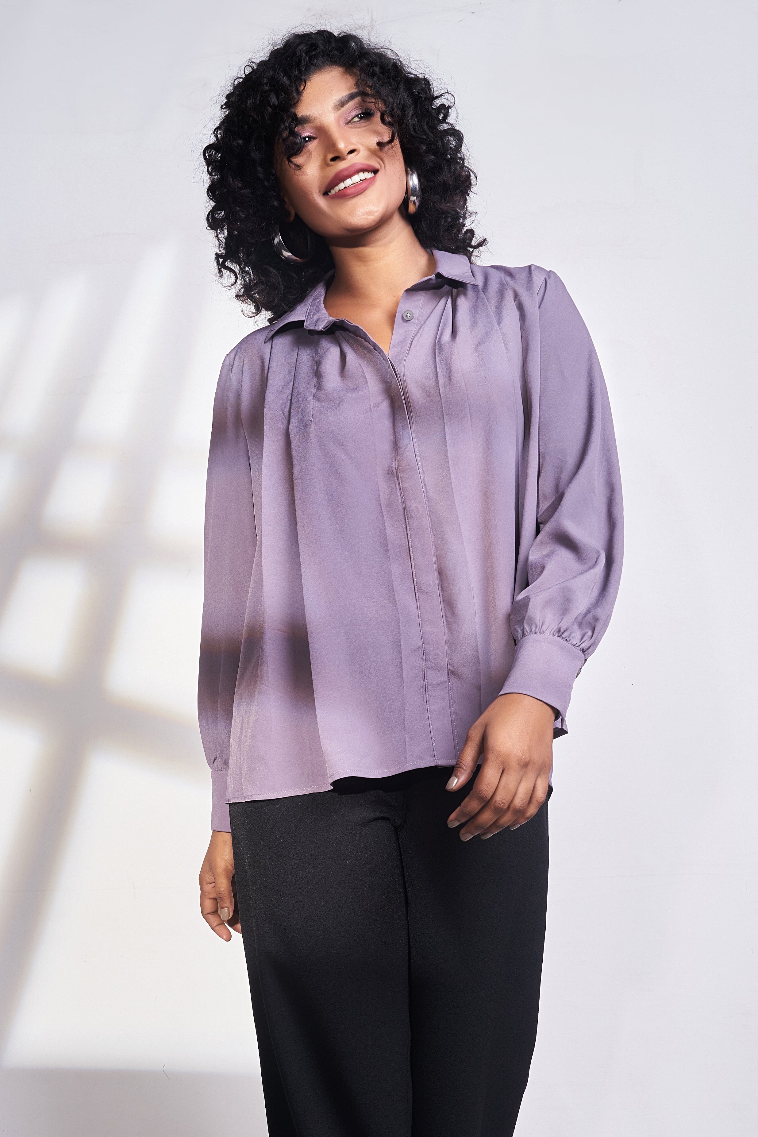 Lavender Shirt | Long sleeve | Office shirts – Avirate Sri Lanka