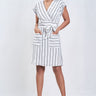 Stylish stripe short dress - Avirate Sri Lanka