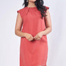 Tara Flare Dress - Brick Red - Avirate Sri Lanka