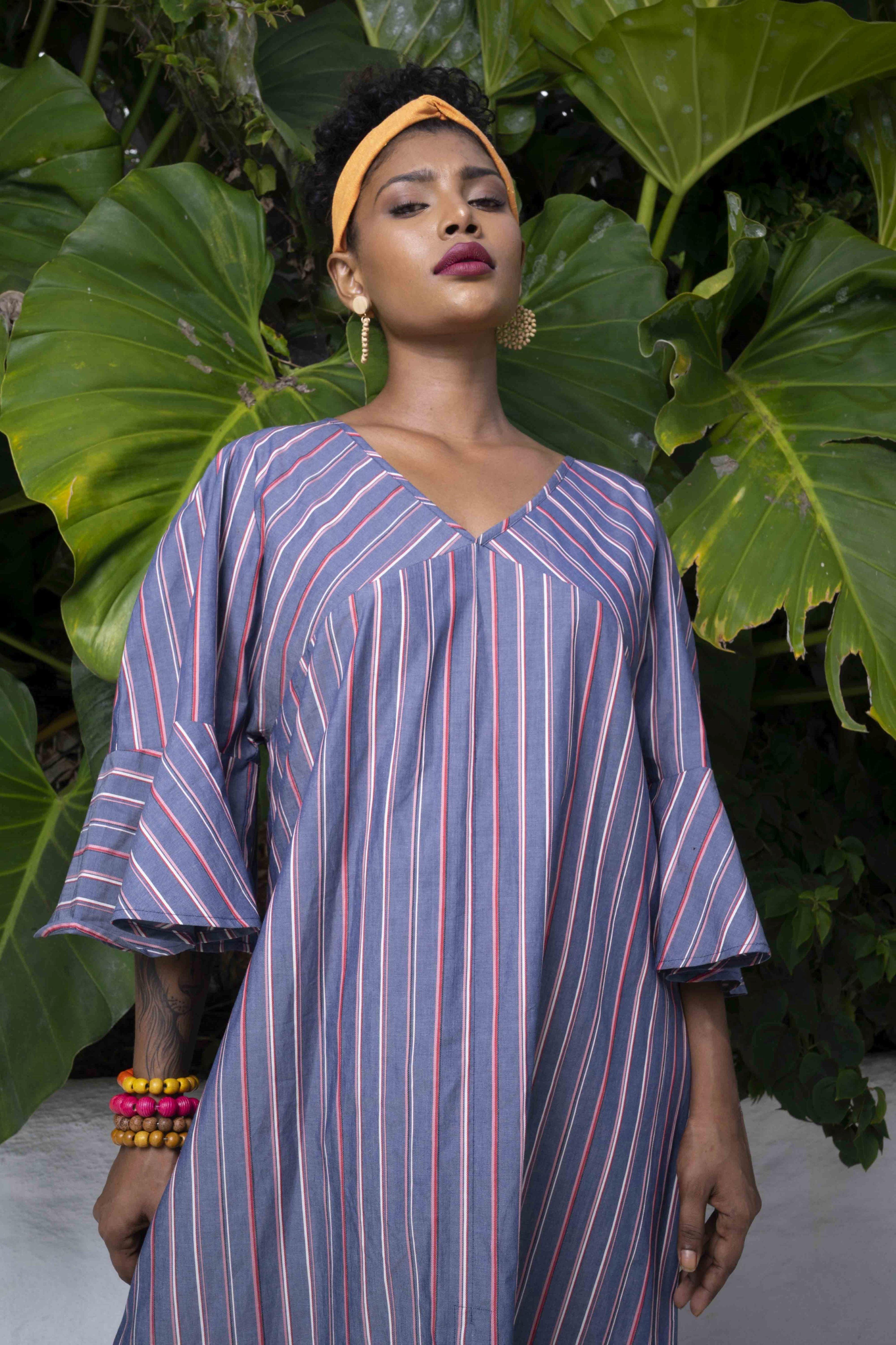 Vintage Stripe Kaftan Dress Avirate Sri Lanka